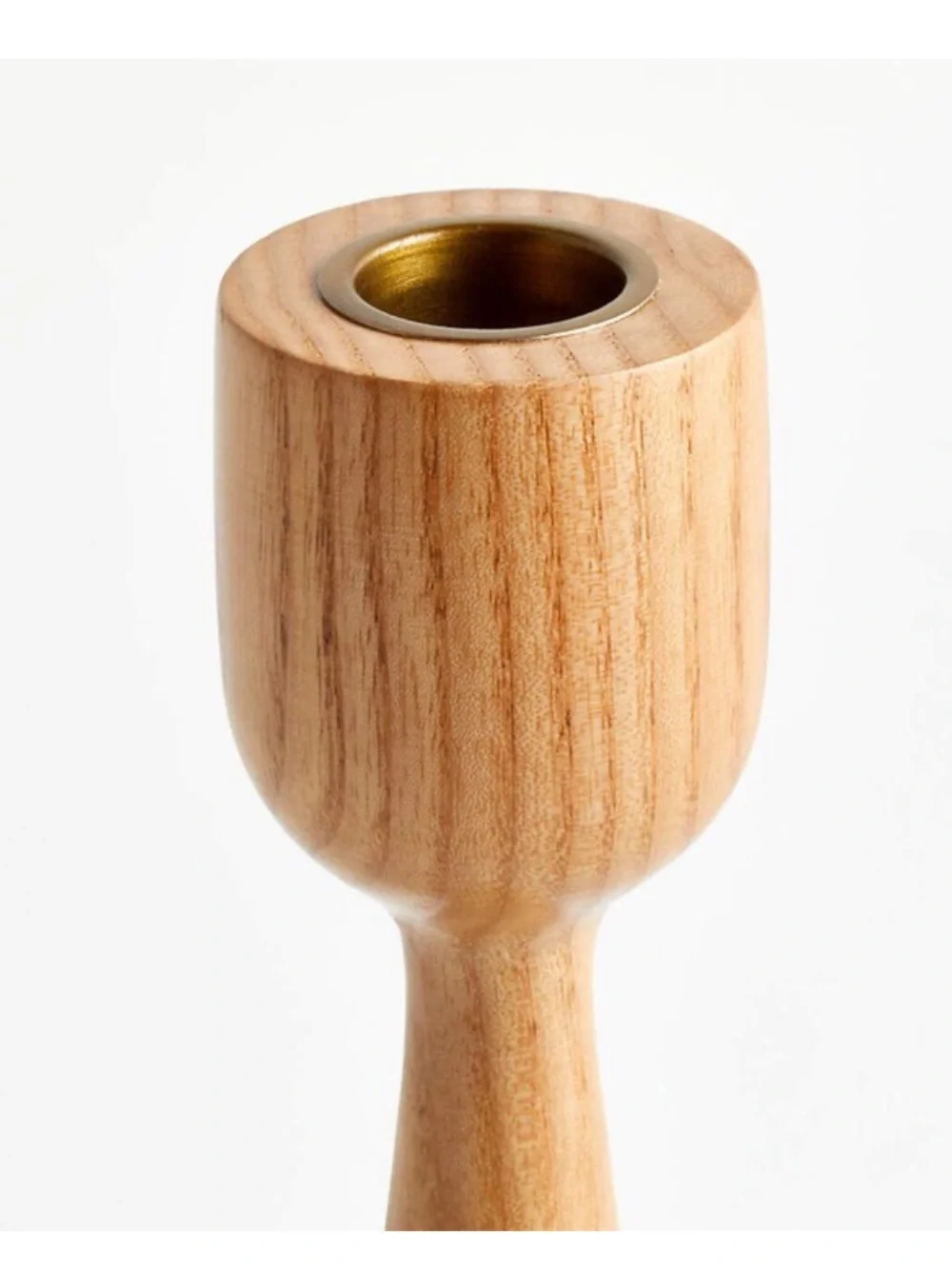 New! Crate&Barrel The Big Candlestick by Molly Baz in Natural AshWood 9”